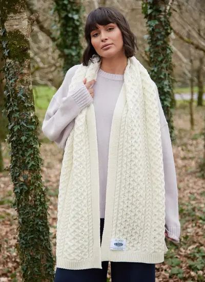 Personalized Aran Blanket Scarf